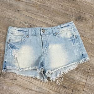 Light Wash Jean Shorts